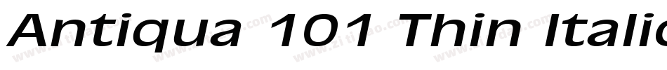 Antiqua 101 Thin Italic字体转换